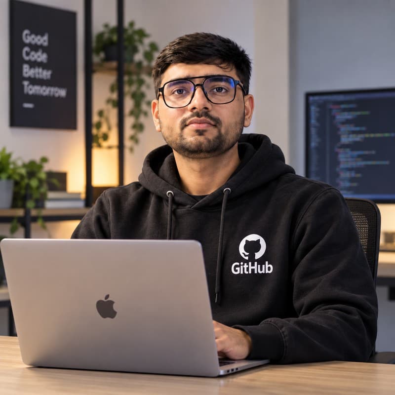 Vikram Singh at his development workspace